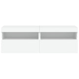 TV Wall Cabinets with LED Lights 2 pcs White 60x30x40 cm - Extra Image