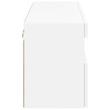 TV Wall Cabinet with LED Lights White 100x30x40 cm - Extra Image
