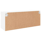 TV Wall Cabinet with LED Lights White 100x30x40 cm - Extra Image