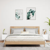 TV Wall Cabinets with LED Lights 2 pcs White 30.5x35x30 cm - Top-Down View