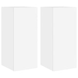 TV Wall Cabinets with LED Lights 2 pcs White 30.5x35x70 cm