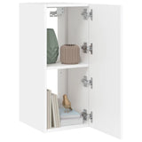 TV Wall Cabinets with LED Lights 2 pcs White 30.5x35x70 cm - 45-Degree Angle