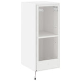 TV Wall Cabinets with LED Lights 2 pcs White 30.5x35x70 cm