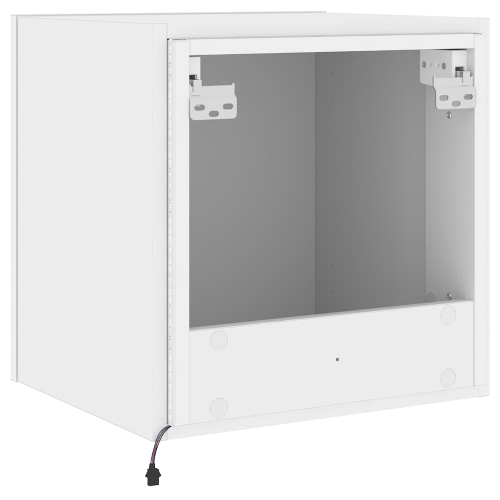 TV Wall Cabinets with LED Lights 2 pcs White 40.5x35x40 cm