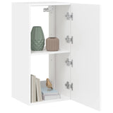 TV Wall Cabinet with LED Lights White 40.5x35x80 cm - Rear View