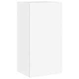TV Wall Cabinet with LED Lights White 40.5x35x80 cm - Close-Up Angle