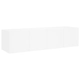 TV Wall Cabinets with LED Lights 2 pcs White 60x35x31 cm