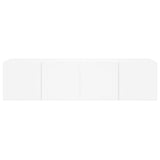 TV Wall Cabinets with LED Lights 2 pcs White 60x35x31 cm - Extra Image