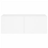 TV Wall Cabinet with LED Lights White 80x35x31 cm
