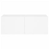 TV Wall Cabinet with LED Lights White 80x35x31 cm - Extra Image