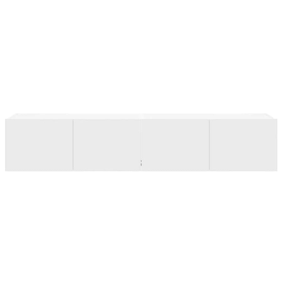 TV Wall Cabinets with LED Lights 2 pcs White 80x35x31 cm