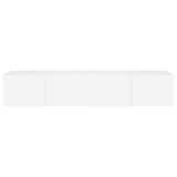 TV Wall Cabinets with LED Lights 2 pcs White 80x35x31 cm