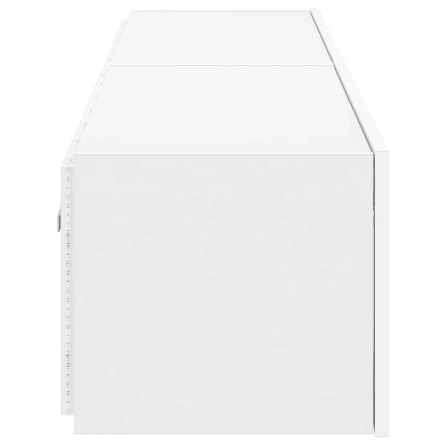 TV Wall Cabinets with LED Lights 2 pcs White 80x35x31 cm