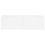 TV Wall Cabinet with LED Lights White 100x35x31 cm - Extra Image