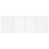TV Wall Cabinets with LED Lights 2 pcs White 60x35x41 cm