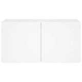 TV Wall Cabinet with LED Lights White 80x35x41 cm - Extra Image