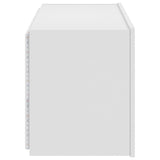 TV Wall Cabinet with LED Lights White 80x35x41 cm