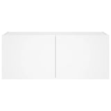 TV Wall Cabinet with LED Lights White 100x35x41 cm - Extra Image