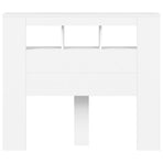 LED Headboard White 120 cm Engineered Wood