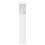 LED Headboard White 120 cm Engineered Wood - Close-Up Angle