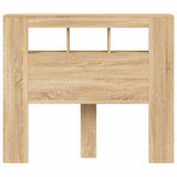 LED Headboard Sonoma Oak 120 cm Engineered Wood