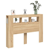 LED Headboard Sonoma Oak 140 cm Engineered Wood - Top-Down View