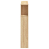LED Headboard Sonoma Oak 140 cm Engineered Wood - Close-Up Angle