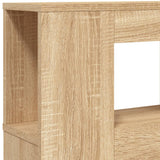 LED Headboard Sonoma Oak 140 cm Engineered Wood - Extra Image