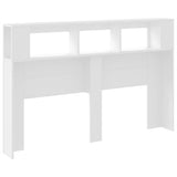 LED Headboard White 160 cm Engineered Wood