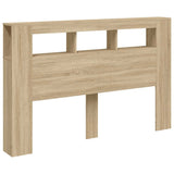LED Headboard Sonoma Oak 160x18.5x103.5 cm Engineered Wood - Top-Down View