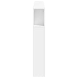 LED Headboard White 180 cm Engineered Wood