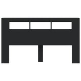 LED Headboard Black 180x18.5x103.5 cm Engineered Wood - Rear View