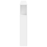 LED Headboard White 200 cm Engineered Wood
