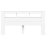 LED Headboard White 200 cm Engineered Wood