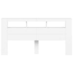 LED Headboard White 200 cm Engineered Wood