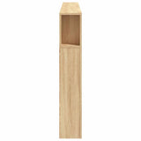 LED Headboard Sonoma Oak 200 cm Engineered Wood - Close-Up Angle