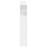 LED Headboard White 220 cm Engineered Wood