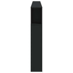LED Headboard Black 220 cm Engineered Wood