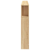 LED Headboard Sonoma Oak 220 cm Engineered Wood - Close-Up Angle