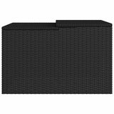 Robot Mower Garage Black 86x90x52/57 cm Poly Rattan - Close-Up Angle