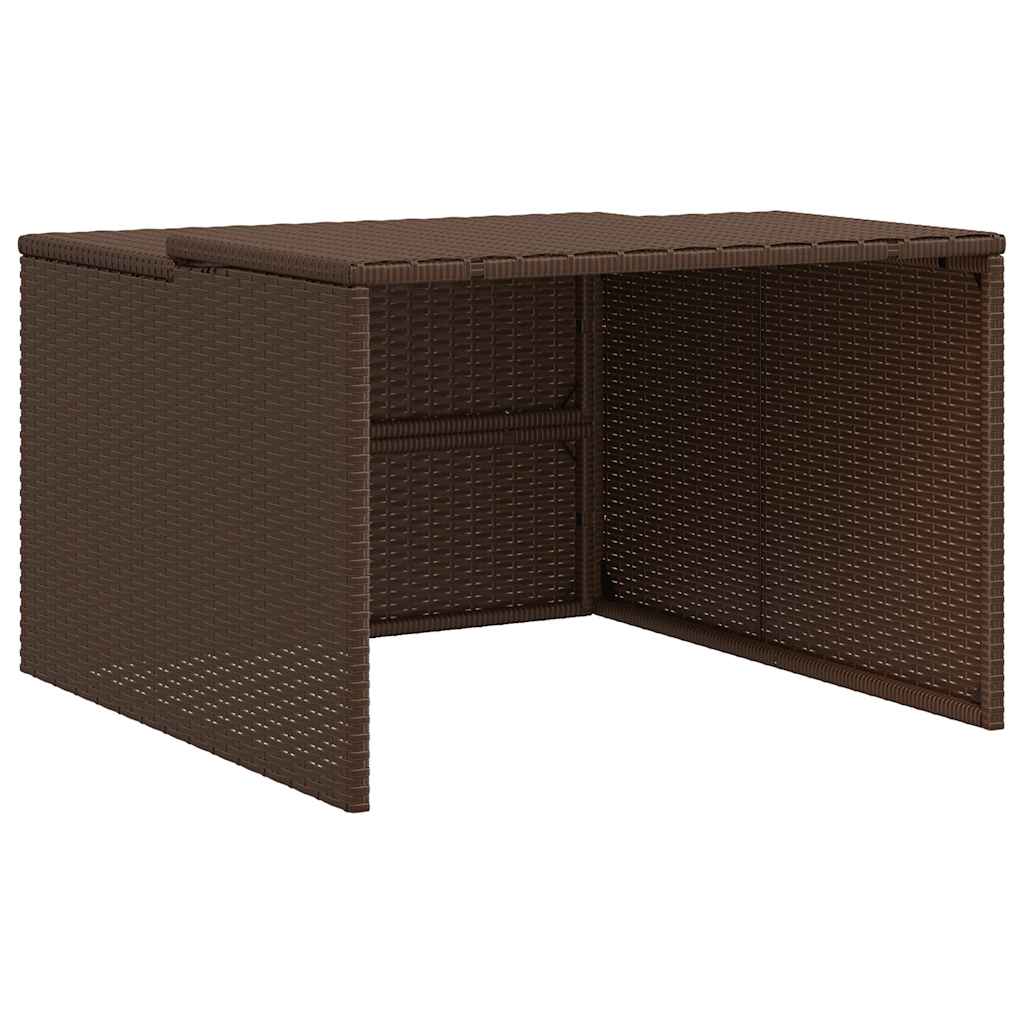 Robot Mower Garage Brown 86x90x52/57 cm Poly Rattan