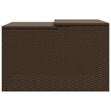 Robot Mower Garage Brown 86x90x52/57 cm Poly Rattan