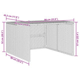 Robot Mower Garage Brown 86x90x52/57 cm Poly Rattan