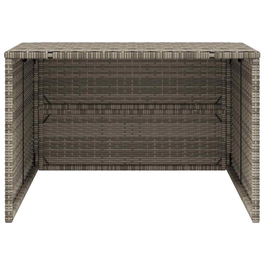 Robot Mower Garage Grey 86x90x52/57 cm Poly Rattan