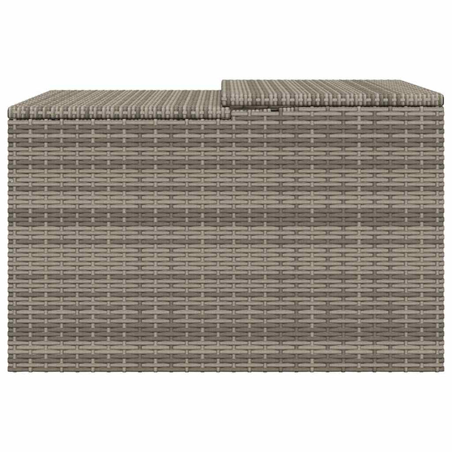 Robot Mower Garage Grey 86x90x52/57 cm Poly Rattan