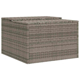 Robot Mower Garage Grey 86x90x52/57 cm Poly Rattan - Low Angle
