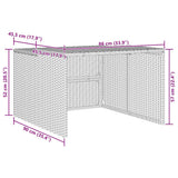 Robot Mower Garage Grey 86x90x52/57 cm Poly Rattan