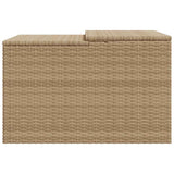 Robot Mower Garage Beige 86x90x52/57 cm Poly Rattan
