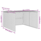 Robot Mower Garage Beige 86x90x52/57 cm Poly Rattan