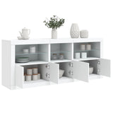 Sideboard with LED Lights White 162x37x67 cm - Top-Down View